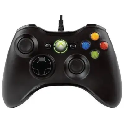 Microsoft Xbox 360 Wired Controller Pad - Latest Edition-BLACK