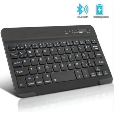 Portable Key Slim Wireless Wi-Fi Rechargeable Bluetooth Keyboard With Rechargeable Portable Keyboard, Auto Sleep Mode, Multiple Shortcut Keys