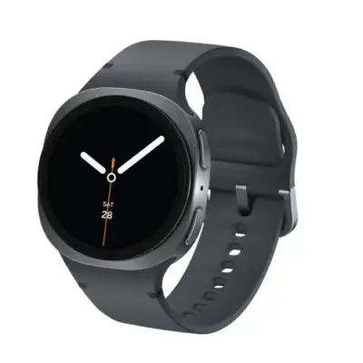 Samsung Watch 8 Small,1.34-inch Super AMOLED, 438 × 438 resolution, always-on display, Aluminum frame, sapphire crystal glass, slim & lightweight design
